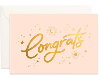 ‘Congrats’ Stars Greeting Mini Card
